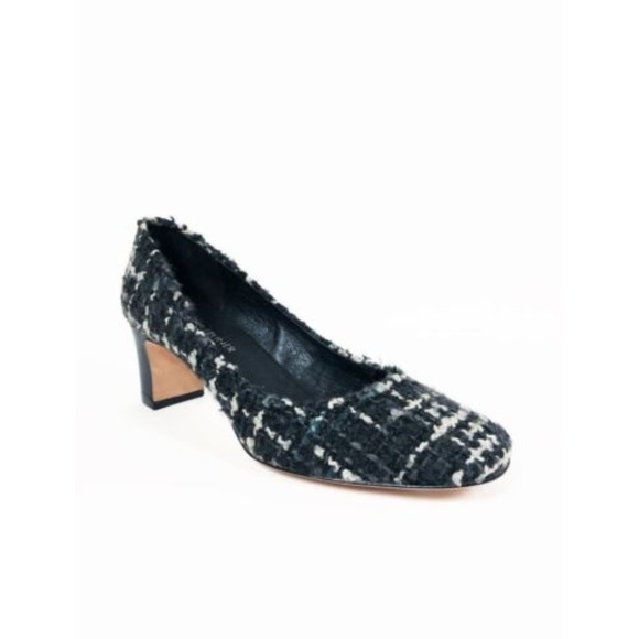 Donald Pliner 'Jevi' Mid Heel Tweed Pump Black